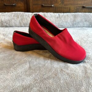 Keds City Women‎ Red Slip On Sneakers Comfort Wedge Shoes US 7.5 EU 38